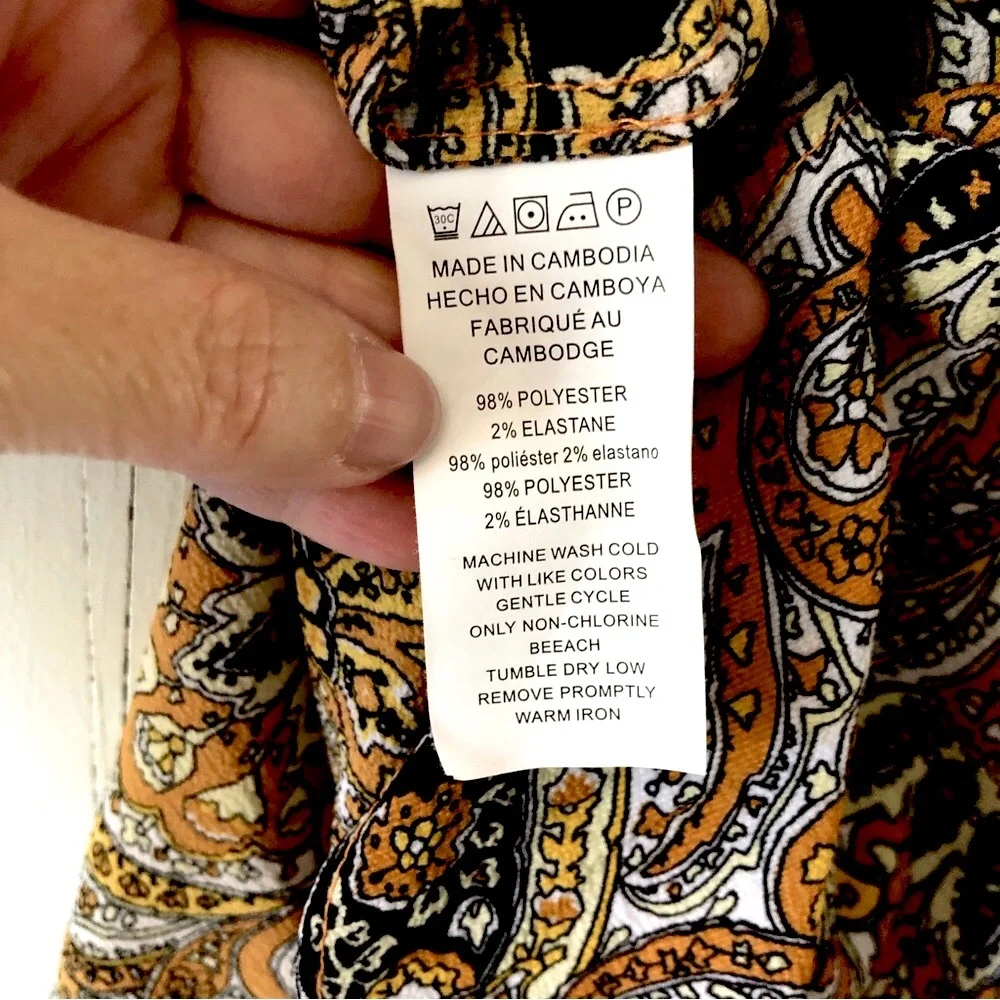 NWT MICHAEL Michael Kors Marigold Paisley Blouse Size Small - Picture 8 of 8